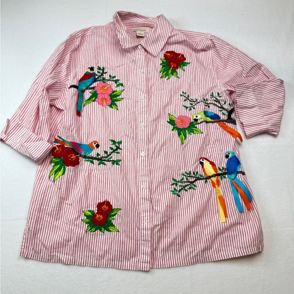 Bechamel Red and White Striped Shirt